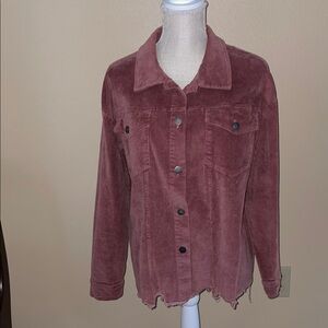 Women's Blakeley Mauve Corduroy Shacket, size medium